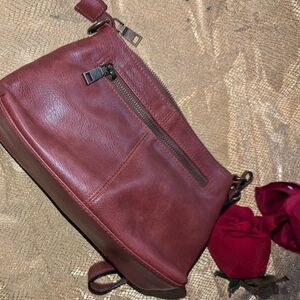 Elegant Red Leather Clutch